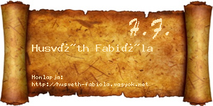 Husvéth Fabióla névjegykártya